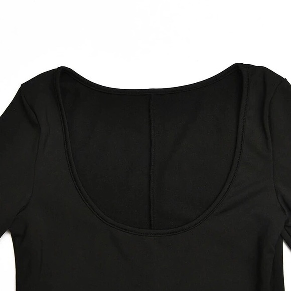 All black fitted bodysuit / jumpsuit - Picture 5 of 6